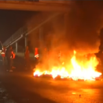 Paro Nacional. manifestación trabajadores de CODELCO, Screenshot sacado de youtube.